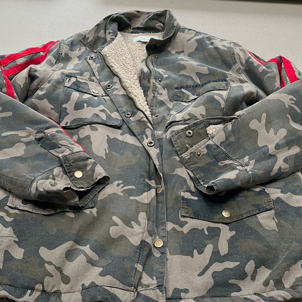 Vintage Havana army jacket with red stripes